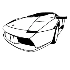 The Lamborghini Diablo race car coloring page
