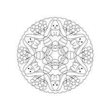 Mandala Easter Egg Coloring Page