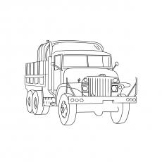 The military truck coloring pages