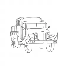 The military truck coloring pages