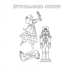 Sweets and nutcracker coloring pages_image