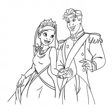 The prince and the princess coloring pages