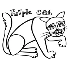 The Purple Cat, Eric Carle coloring page