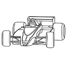 F1 race car coloring page
