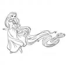 Rapunzel princess coloring pages