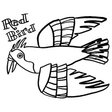 The Red Bird, Eric Carle coloring page