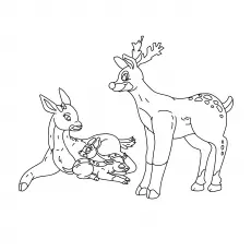 With family Rudolph the red nosed reindeer coloring pages