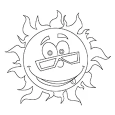 The spectacle spectacular sun coloring page