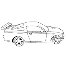 The Sports race car coloring page