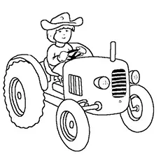 The standalone tractor coloring pages