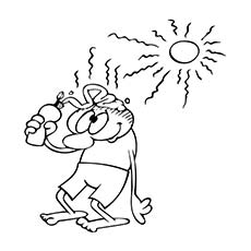 The sunblock coloring page