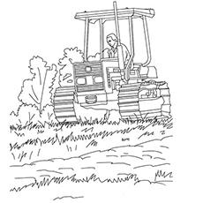 The crawler tractor coloring pages