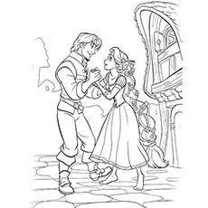 Rapunzel together again coloring pages