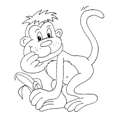 Trapeze Monkey coloring page