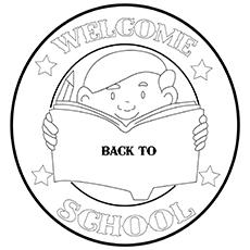 The Welcome To School icon coloring page