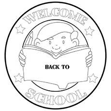 The Welcome To School icon coloring page_image