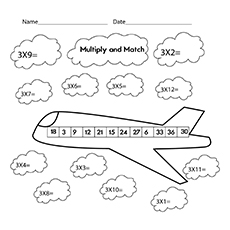 Multiply and Match the Solutions Coloring Page