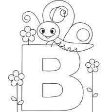 Alphabet for preschool coloring page