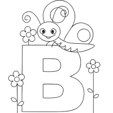 Alphabet for preschool coloring page