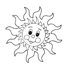 The amazing sun coloring page