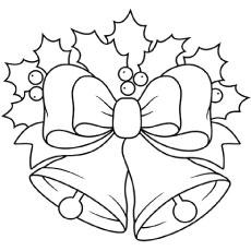 有吸引力的一个nd lovely pair of cute bells coloring page