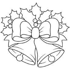 Attractive and lovely pair of cute bells coloring page