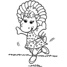 Baby Bop from Barney coloring page