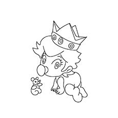 Baby Princess Peach coloring page