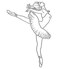 barbie ballerina coloring page