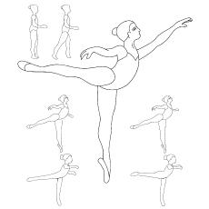 Printable Ballet Positions Coloring Pages Preschool Dance Worksheets