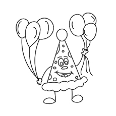 Celebration balloons coloring page