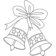 Jingle Bells with stars coloring page