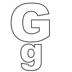 The big and small g coloring page