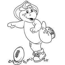 Bj from Barney coloring page