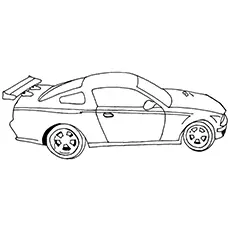 BMW race car coloring page
