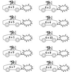 Six Multiplication Table Coloring Sheet