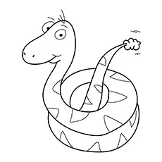 Cartoon snake coloring page