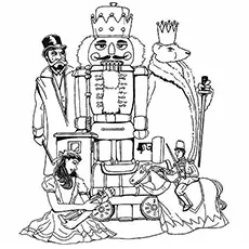 The cast of Nutcracker coloring pages