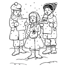 Christmas Carols choir coloring page