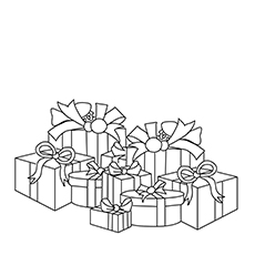 Christmas gifts coloring page