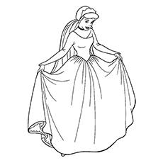 Cinderella Princess Coloring Sheet