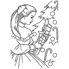 Clara with Nutcracker coloring pages