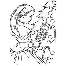 Clara with Nutcracker coloring pages_image