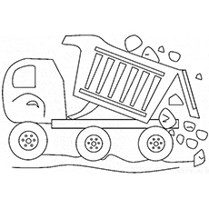 The colossus dump truck coloring pages