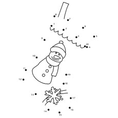 Connect the dot for Christmas stocking coloring page