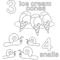 Counting coloring page for preschool