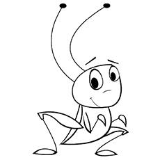 Cricket bug coloring page