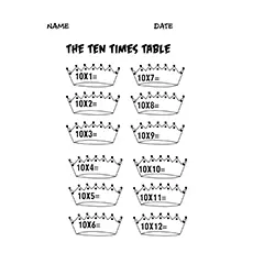 Ten Table Image to Color
