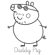 Daddy peppa pig coloring pages
