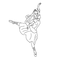 The dancing princess coloring pages